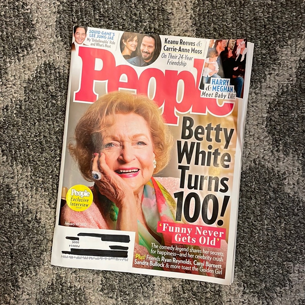 People Magazine January 10 2022 Betty White